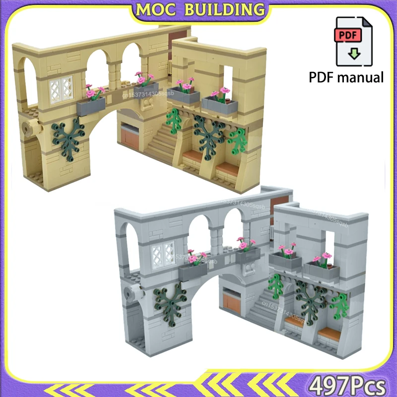 

City Palace Rescue Scene Medieval Diorama MOC Building Blocks Space Movie Bricks Gift Presents