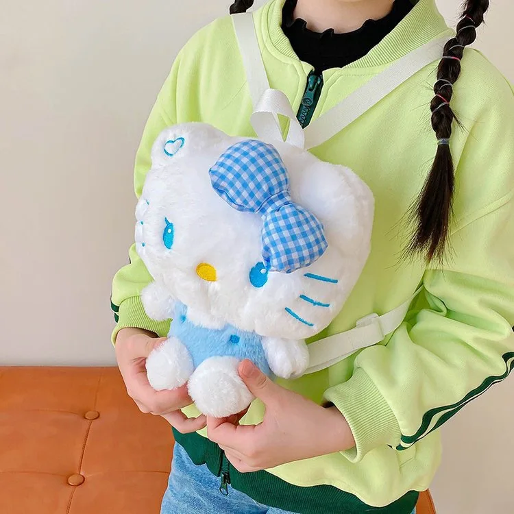 

25 см сумки Sanrio Hello Kitty рюкзак Kawaii плюшевые мягкие игрушки куклы плюшевая сумка аниме подарки для девочек на плечо