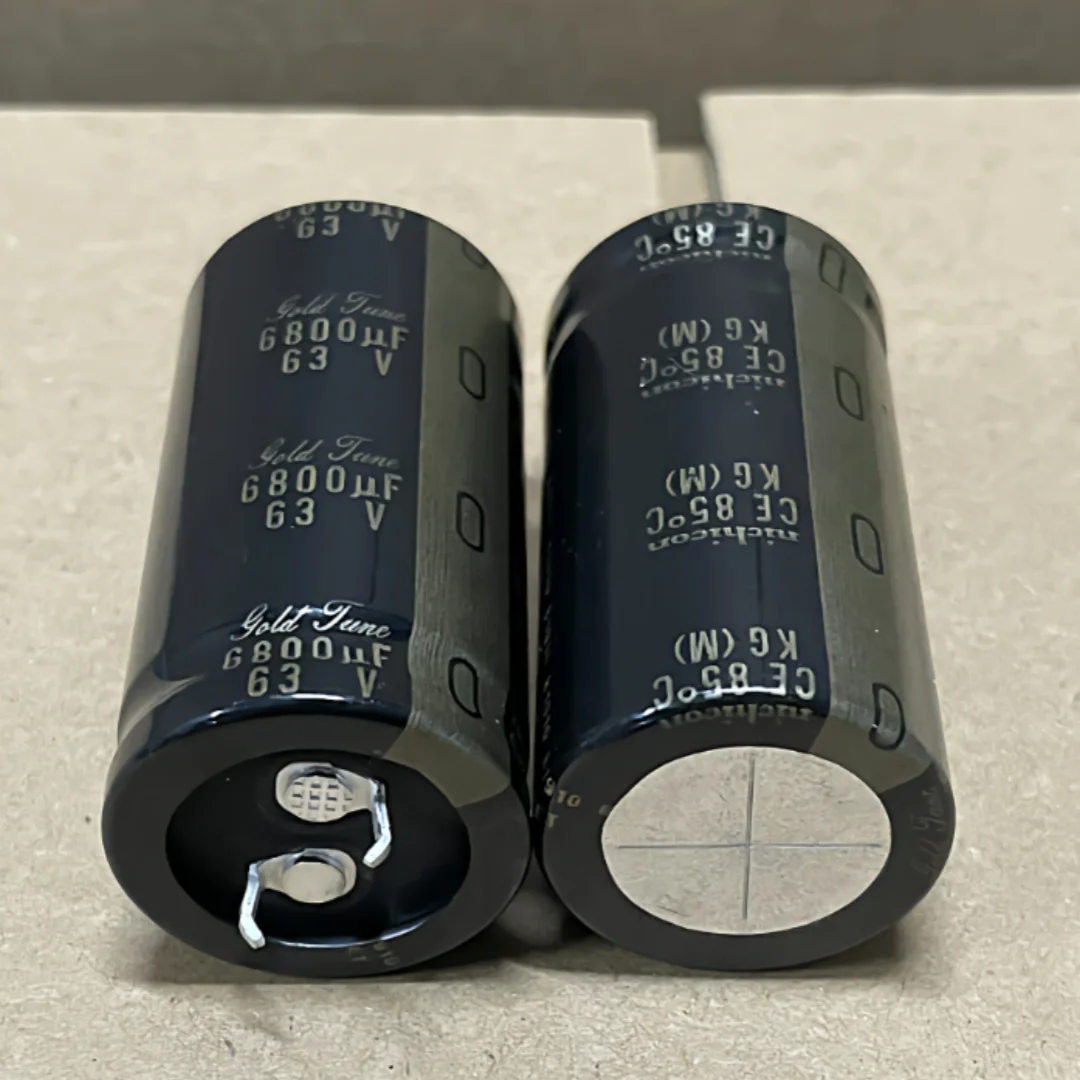 Brand new Nichicon handwritten Nichicon KG 63V6800UF 25x50 gold-lettered high-temperature filter electrolytic capacitor