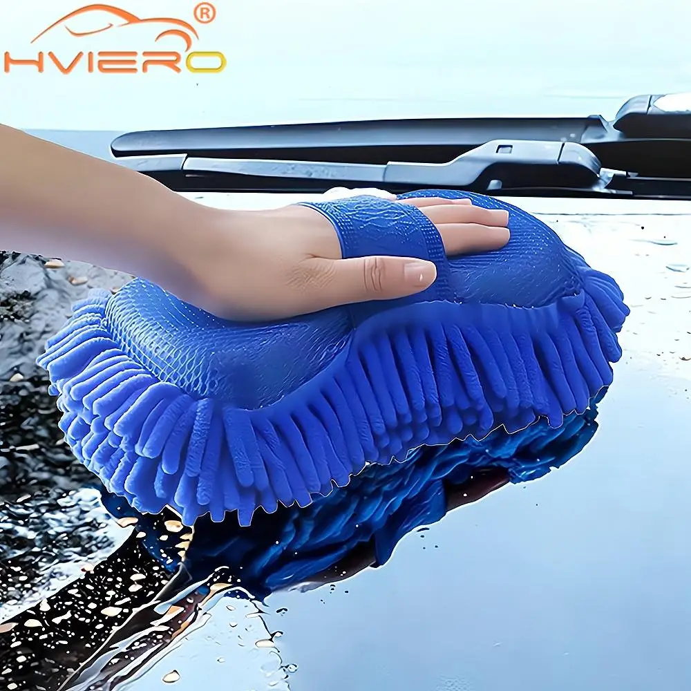 Blue Gloves Paint Cleaner Rust Tar Spot Remover Microfiber Cars Moto Washer Cleaning Care Detailing Brushes Washing Towel Tools