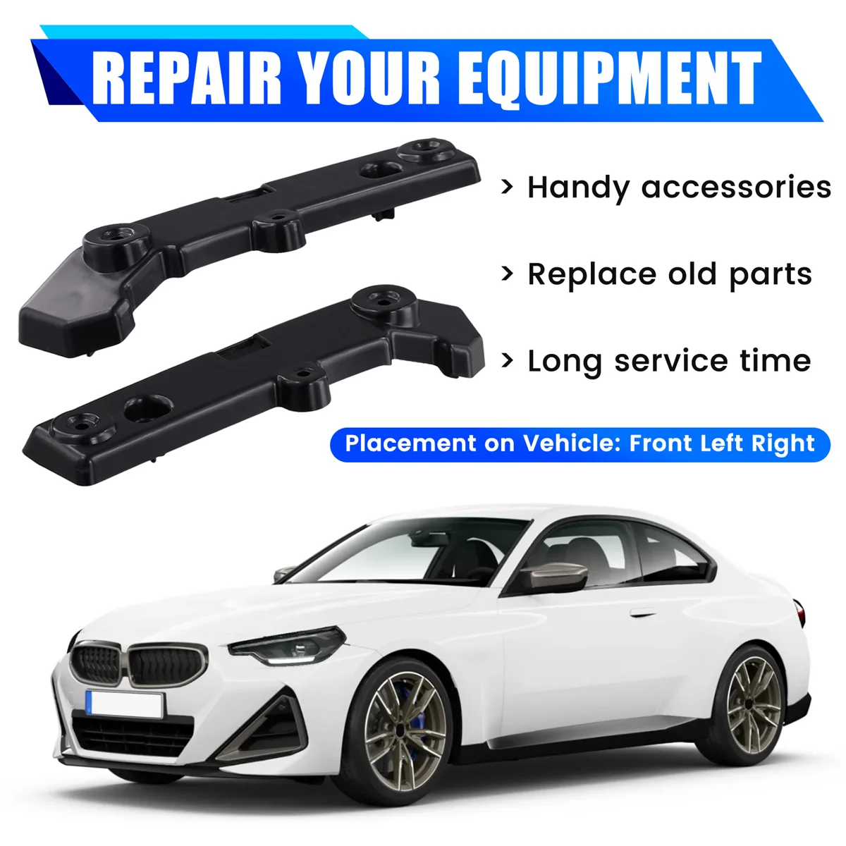 

Highly Recommended.1Pair Car Front Bumper Guide Bracket 51118082161/51118082162 for BMW