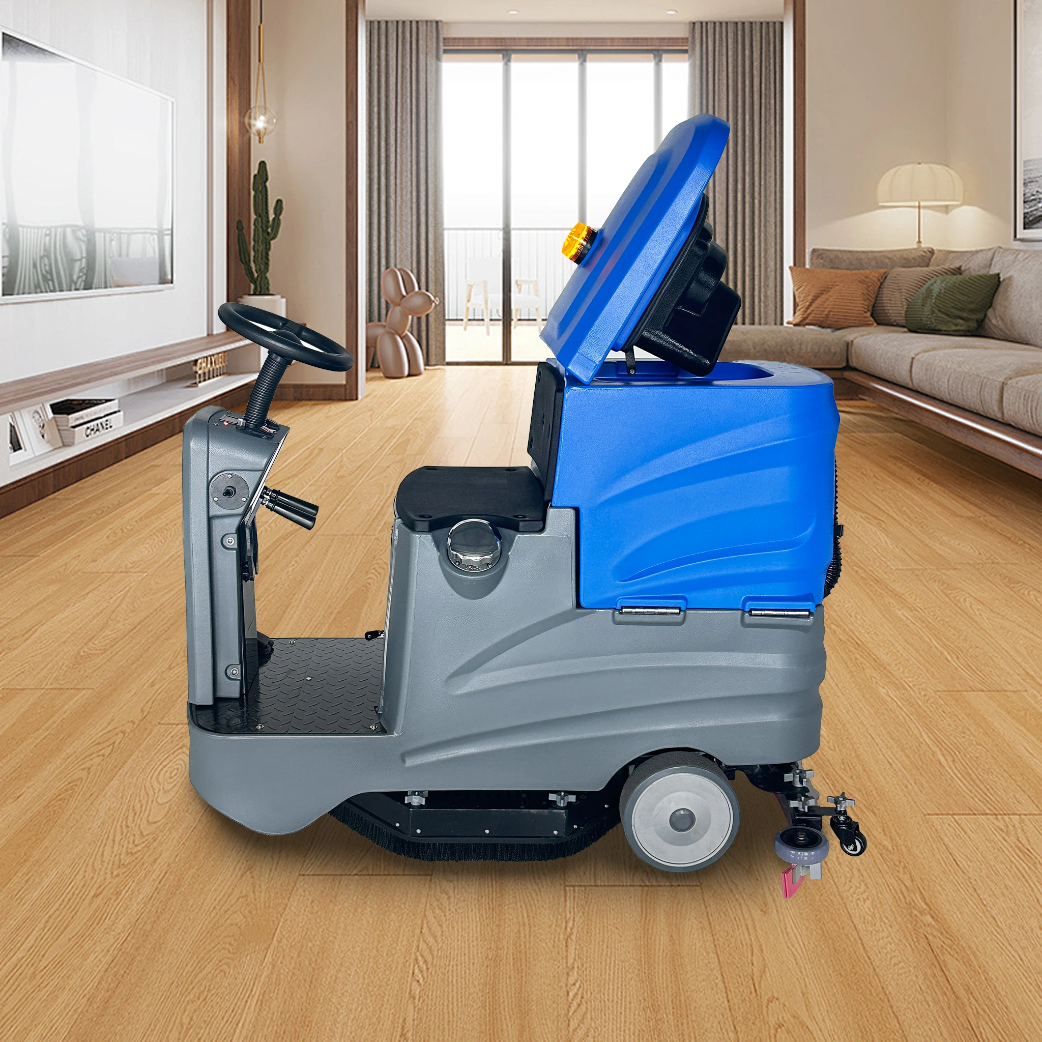 

JY-750 Electric High Efficiency Single Brush Floor Scrubber Battery Powered 500W Electric Scrubber