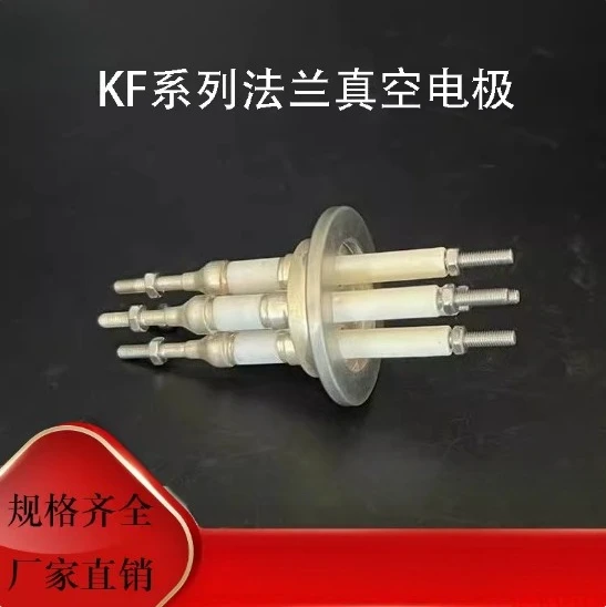 Vacuum Flange Ceramic Feedthrough High Voltage Electrode Connector KF25, Quick Connect Hermetic Sealing