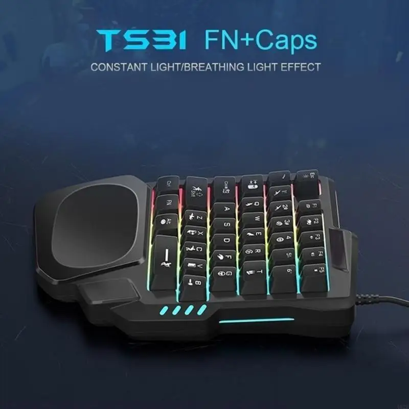 462E Teclado Mecânico para Jogos com 14 Teclas Programável Teclado Uma Mão Ergonômico