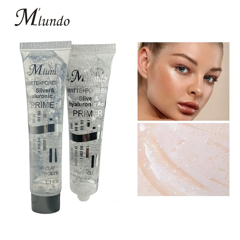 Gel de maquillaje Invisible, prebase de maquillaje, lámina plateada dorada, Gel hidratante para poros