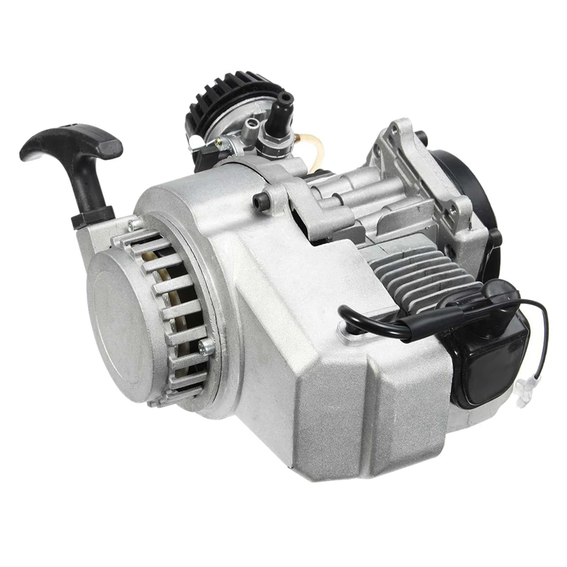 

49Cc 2-Stroke Cdi Hand Pull Start Engine Motor For Mini Motorcycle Atv Scooter Bike