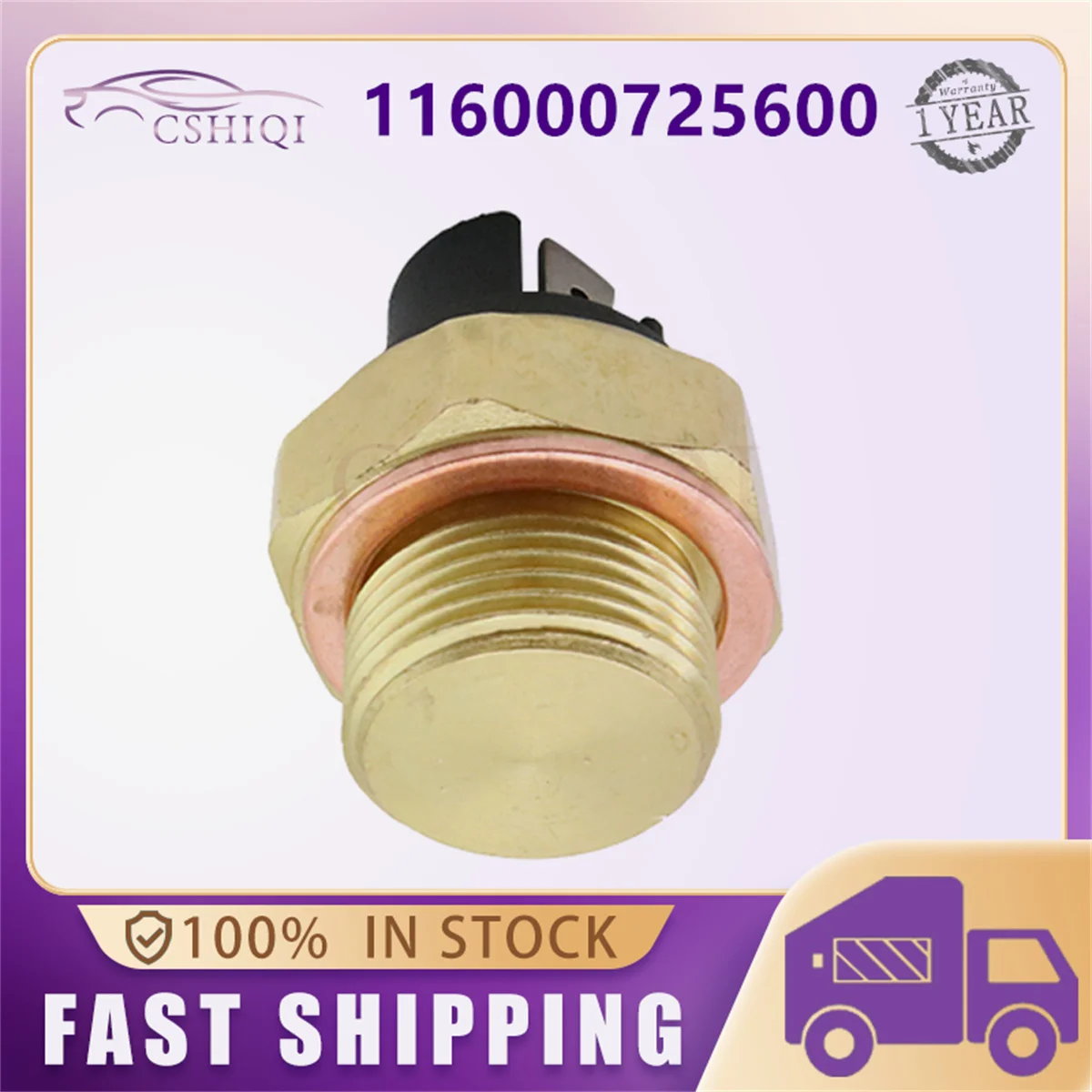 116000725600 Radiator Fan Temperature Switch Black For ALFA ROMEO PEUGEOT RENAULT 75 024211 116000725602 116000725605 6000001356