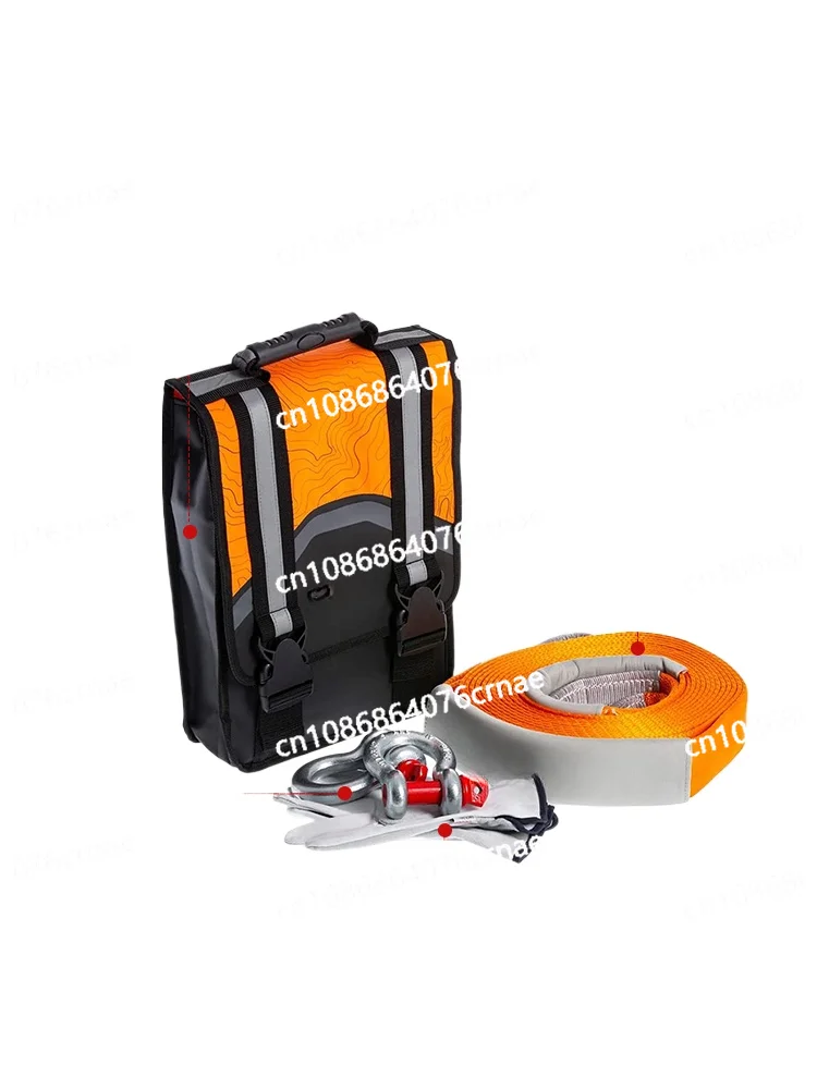 Outdoor Rescue Tool Set Trailer Rope Pulley Glove Strap Self-driving Off-Road Tool Storage Bag