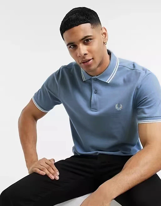 

Мужская приталенная футболка из хлопка с вышивкой, коротким рукавом и отложным воротником, в деловом повседневном стиле, модная городская модель