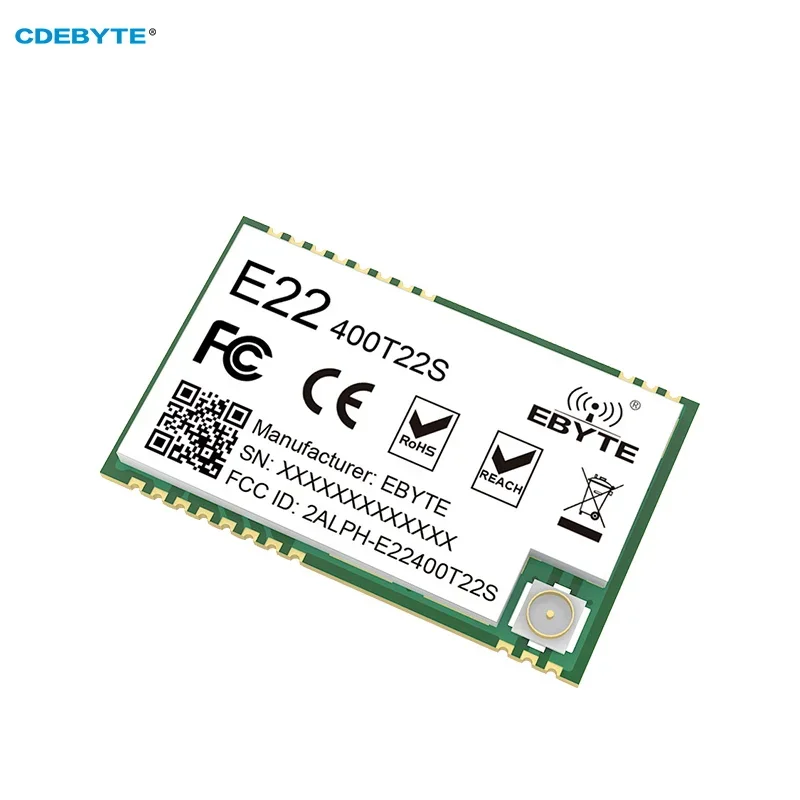 Imagem -03 - Lora-módulo de Transmissão de Dados sem Fio 433mhz 22dbm Alcance 5km E22400t22s Ipex Antena de Selo Módulo Smd Pcs