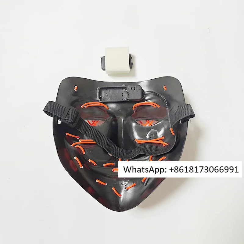 

Wireless luminous mask V-shaped luminous black mask prop supplies
