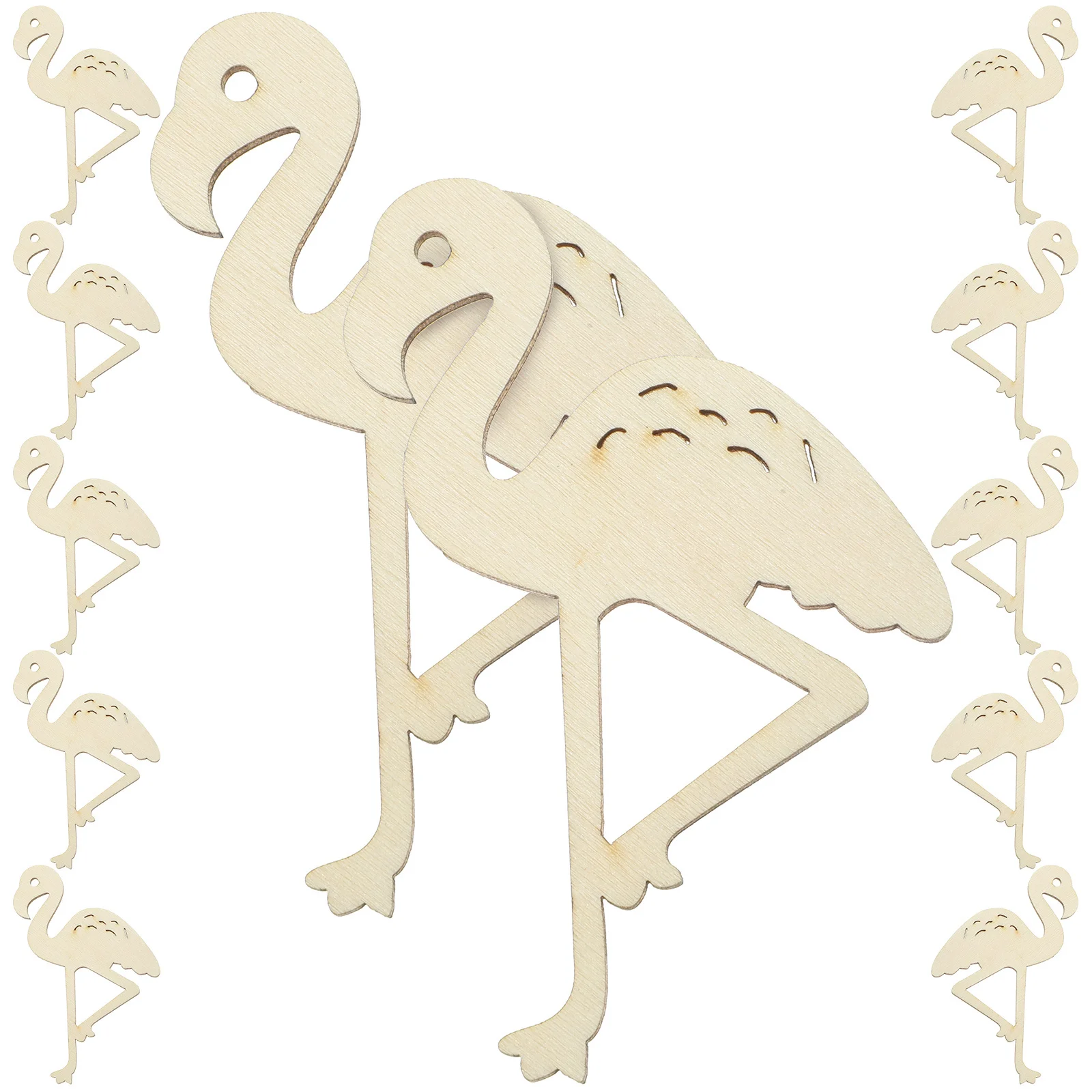 

12Pcs Wood Craft Flamingo Shape Pieces Wooden Ornaments DIY Decorations Birthday Wedding Party Favors