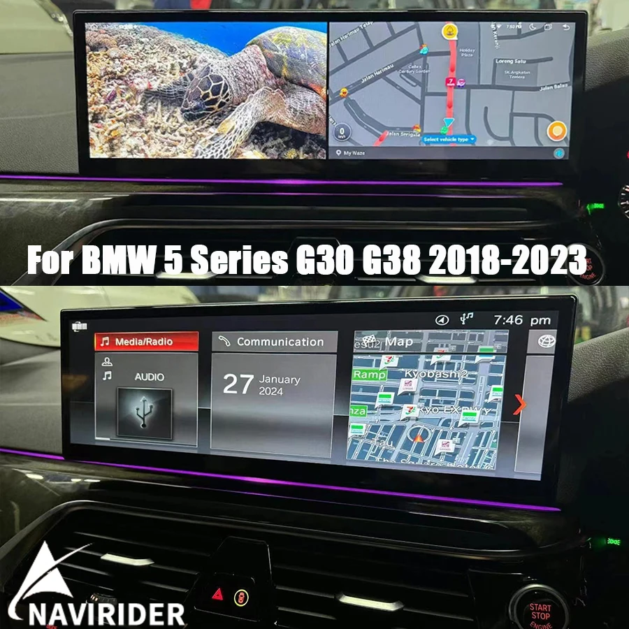 

14.9inch GPS Navigation Head Unit Car Video Players Multimedia Screen For BMW 5 Series G30 G38 2018-2023 CCC CIC Carplay Stereo