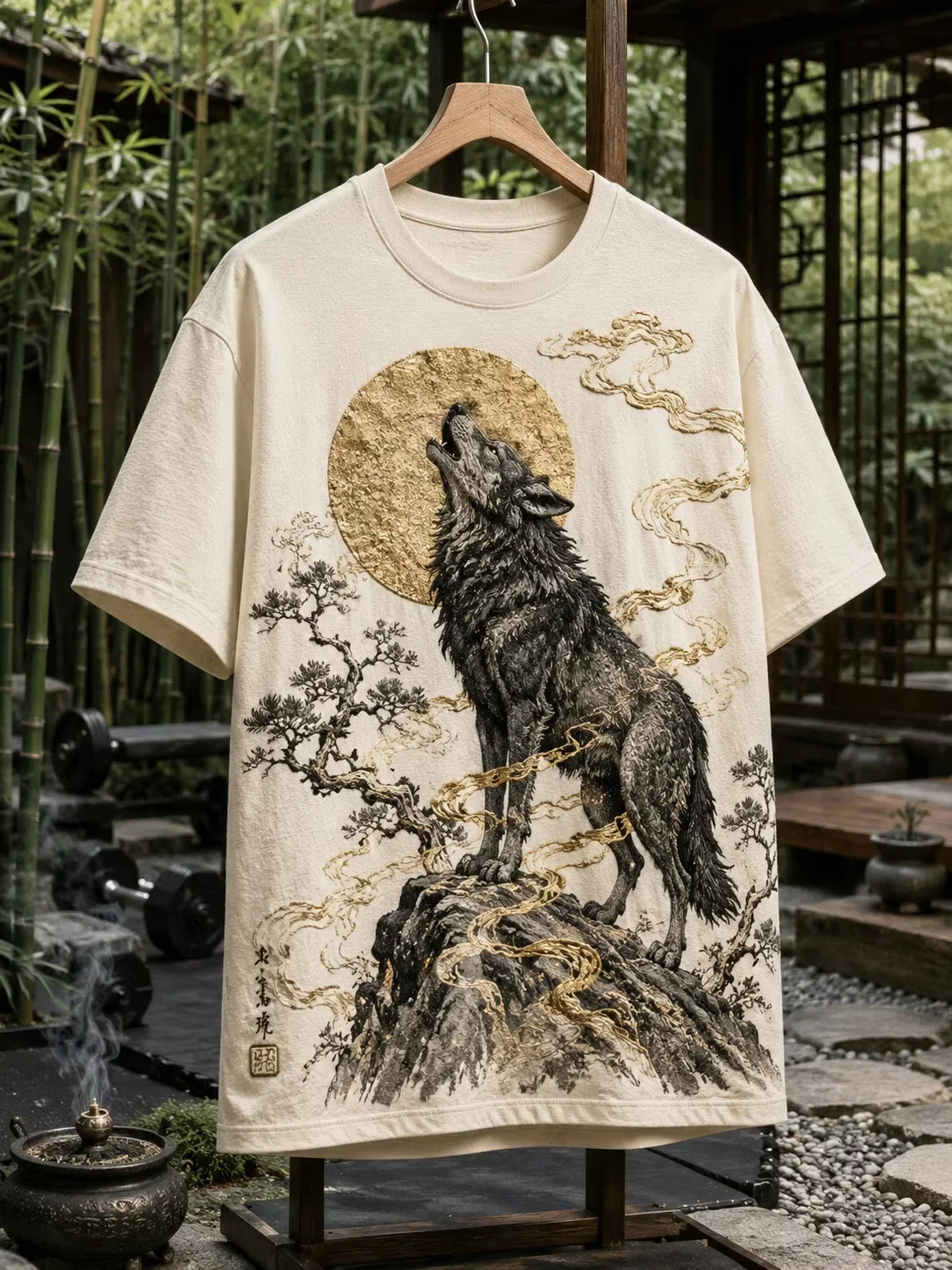 2027 Summer Men's Best-selling Japanese Samurai Culture Printed 3D Pattern Moisture-Wicking Family Version Casual T-Shirt Top