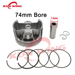 Piston Ring Kit 74mm for Zongshen CBS300 CBS 300 ZS174MM Engine 4 Valves Water Cooler KAYO BSE M6 Dirt Bike