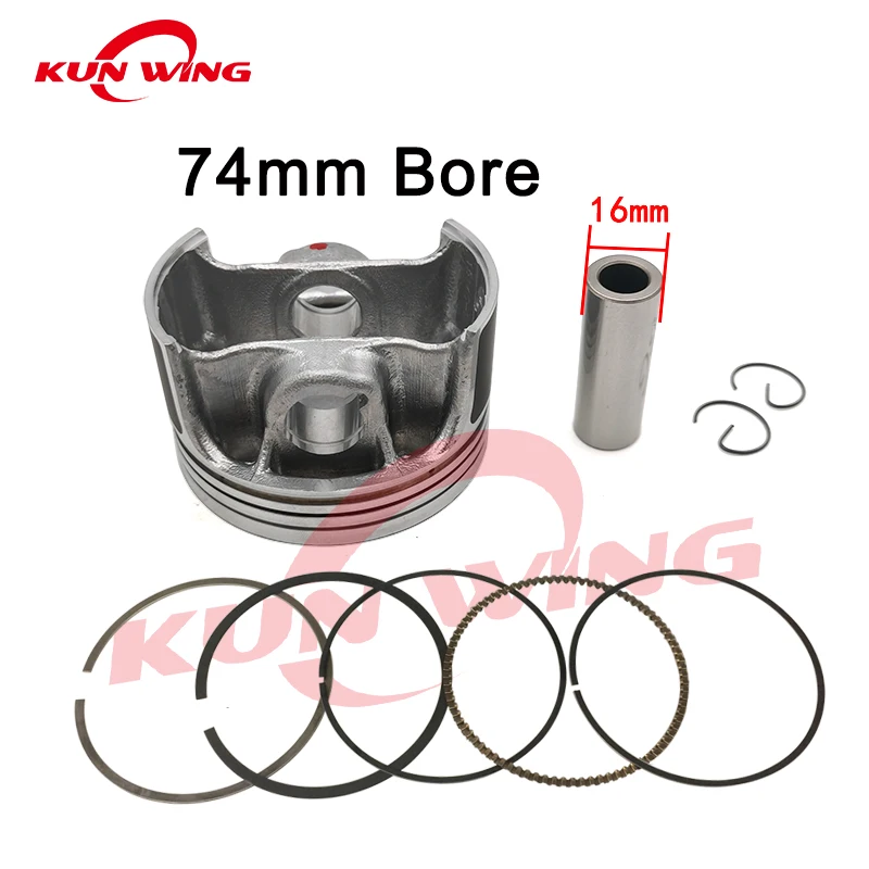 Zestaw pierścieni tłokowych 74mm dla silnika Zongshen CBS300 CBS 300 ZS174MM 4 zawory chłodnica wodna KAYO BSE M6 motor terenowy