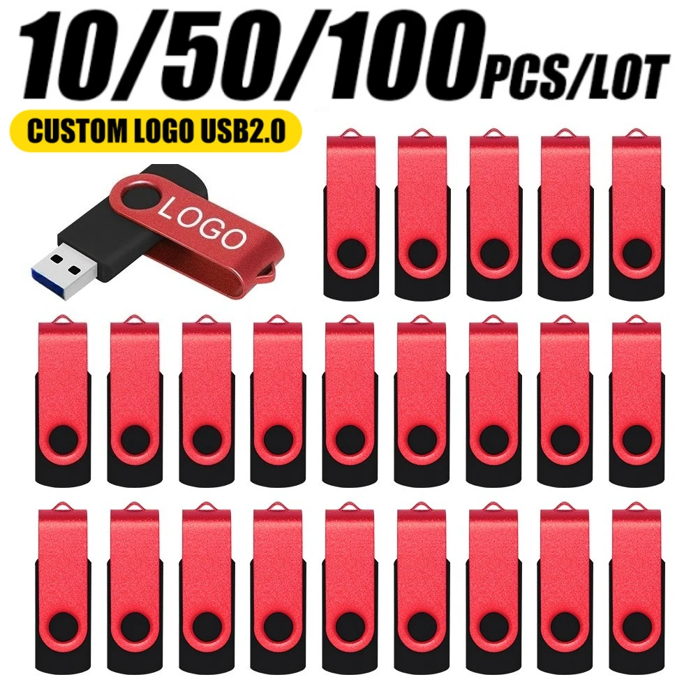

10/50/100 шт., бесплатный индивидуальный логотип USB2.0, высокоскоростной USB-накопитель 2,0, флэш-накопитель, 4 ГБ, 8 ГБ, 16 ГБ, 32 ГБ, 64 ГБ