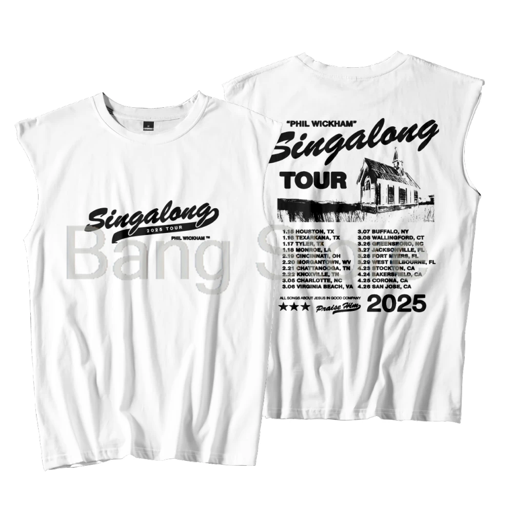 Phil Wickham Merch 2025 Singalong Tour Tank Top Unisex Crewneck Vest Fashion Sleeveless Tee