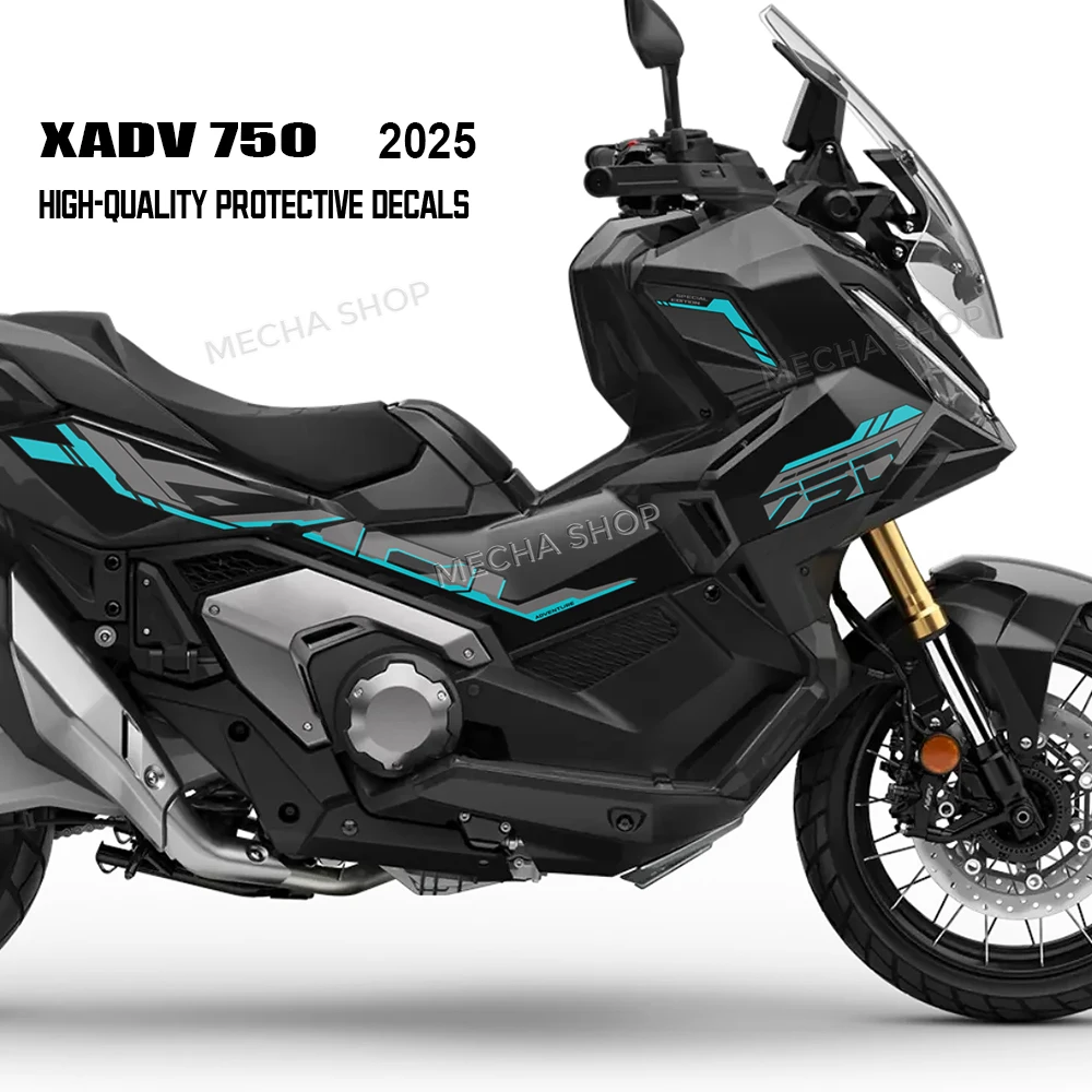 

For X-ADV 750 XADV750 X ADV 750 Motorcycle Fairing Sticker Decal Kit Protection Glossy Silver Sticker