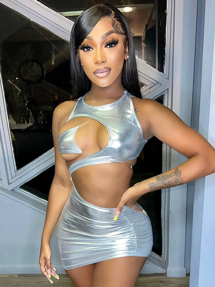 Sexy Silm Aushhlen Bodycon Kleid Fr Frauen Kleidung Oansatz Falten  Spitze-up Outfit Streetwear Backless Metallic Vestido De mujer - AliExpress  200000345