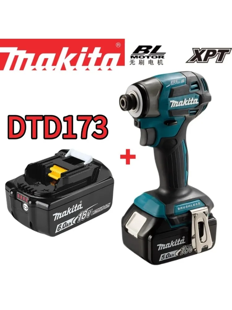 Makita DTD173 18V accu-slagmoersleutel LXT BL borstelloze motor elektrische boormachine hout/bout/T-modus 180 N·M oplaadbare elektrische gereedschappen - afbeelding 2
