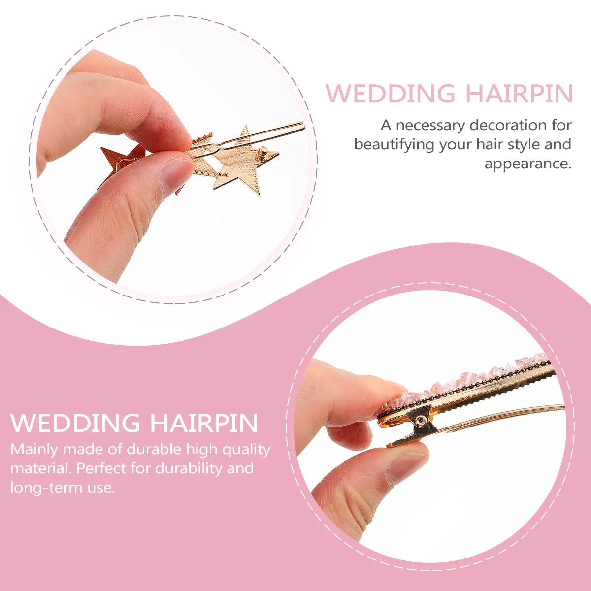 

8 Pcs Hair Clip Vintage Barrettes for Women Wedding Clips Flat Decorative Accessories Metal Headgear