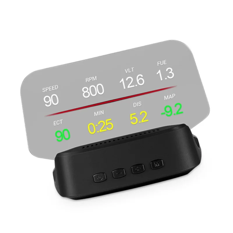 Car Head Up Display, OBD+GPS Head Up Display High Definition Speedometer Car Diagnostic Tool OBD Fault Code Elimination Safe