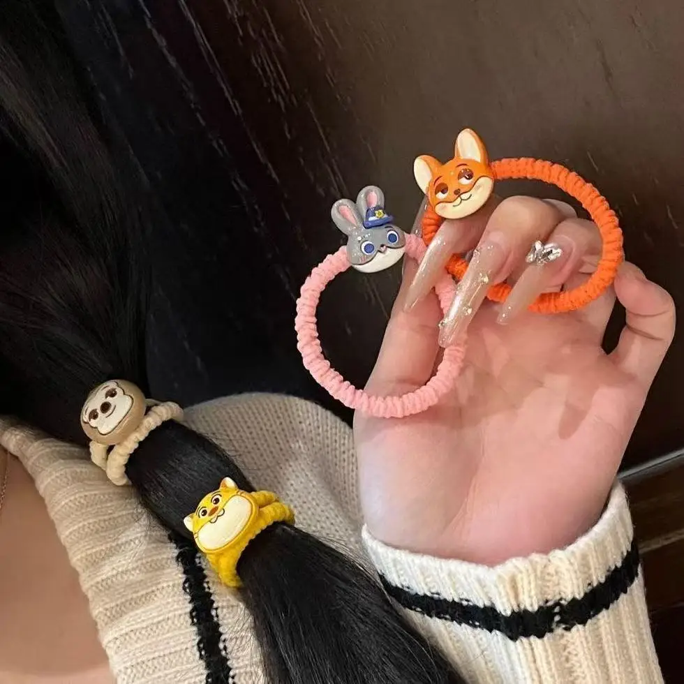 كارتون "Zootopia" - مشبك شعر جودي نيكل، فتاة حلوة في سن المراهقة، شريط مطاطي بمرونة عالية، أفضل صديق، هي لطيف للغاية #3