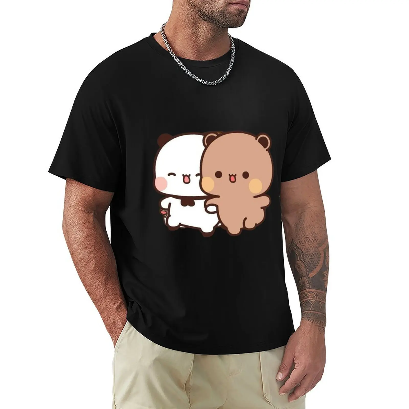 

Panda Bear And Brownie True Love BUBU DUDU Couple Goma peach Sugar Valentine xmas 2024 T-Shirt