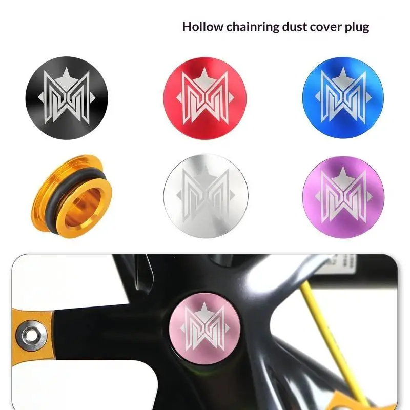 Bicycle Aluminum Alloy Crank Cap Dustproof Rustproof Teeth Plate Crank Cover Fit for  Road Bike Daily Cycling Repair Replacement