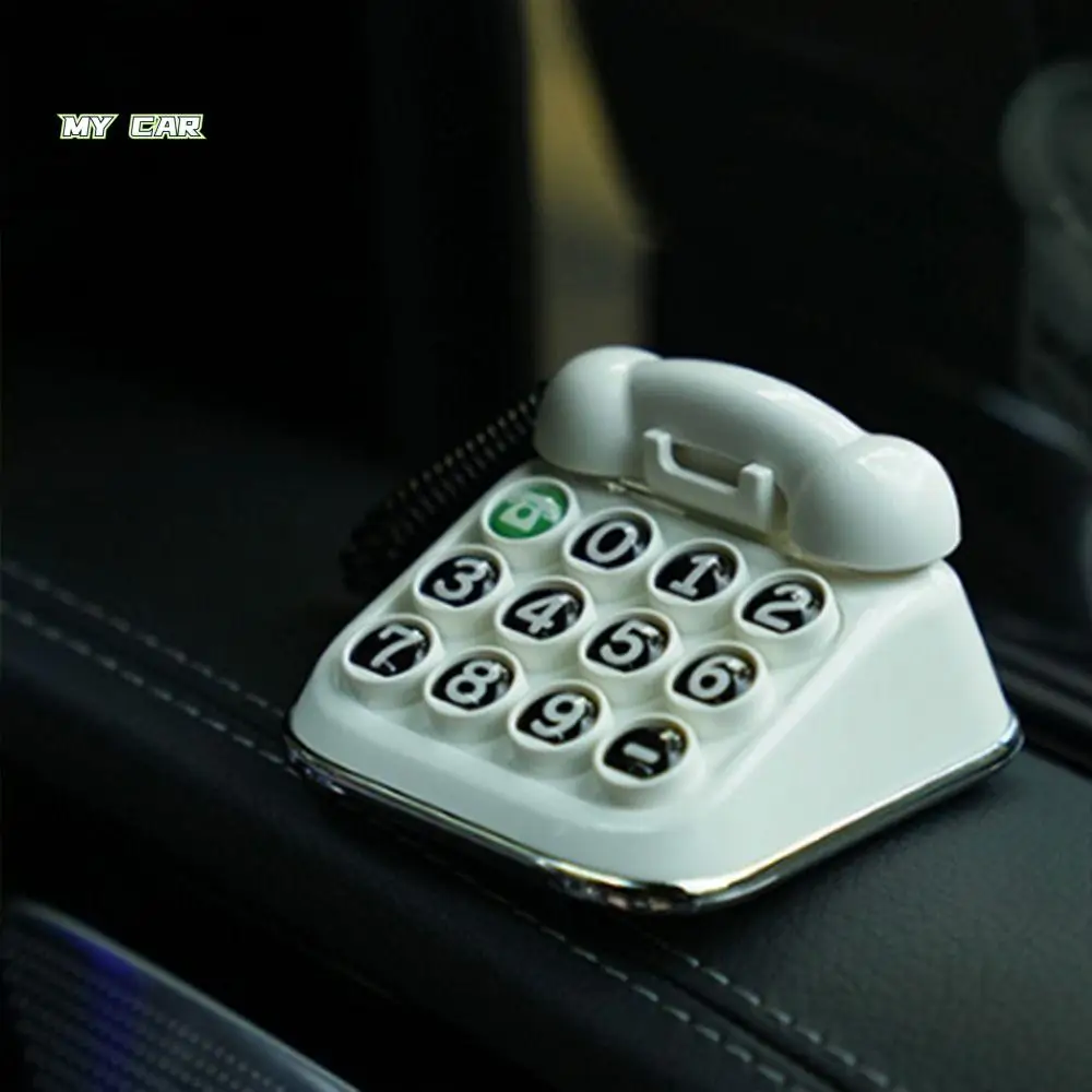 

Retro Car Dashboard Ornament Keyboard Typewriter Car License Plate Number High Quality Fashionable Car Phone Number Sign Gifts