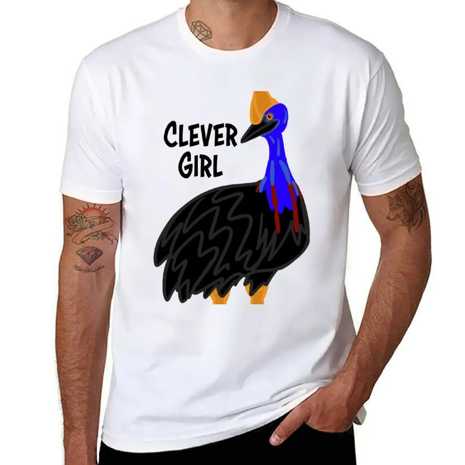 

t man shirt T-Shirt cotton men shirts - anime Cartoon graphic t Clever shirts Girl. vintage for Cassowary for man t 100%