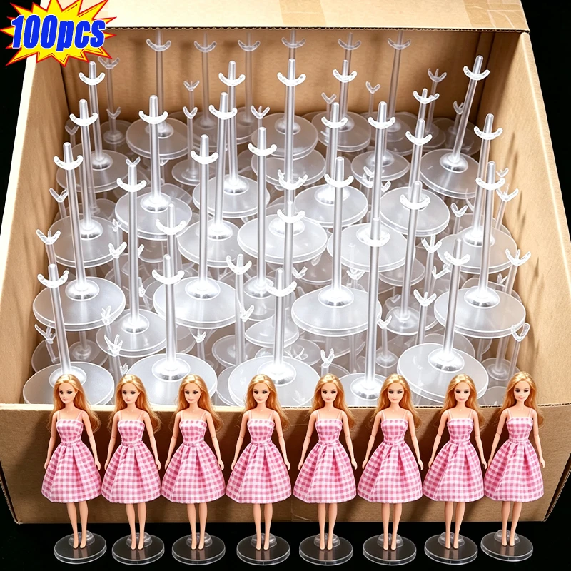 10-100PCS Translucence Dolls Stand High Quality Figure Display Holder Toy Model Accessories
