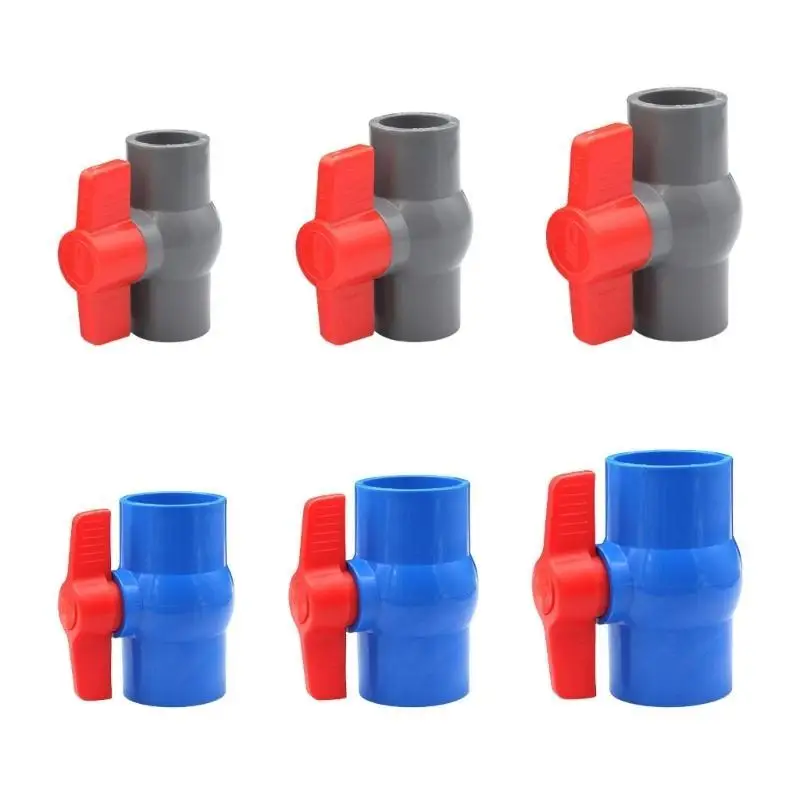 652F صمامات PVC يدوية سهلة التشغيل، صمامات مقاومة للتآكل، صمامات الدوران اليمنى لأنظمة المياه الزراعية #4