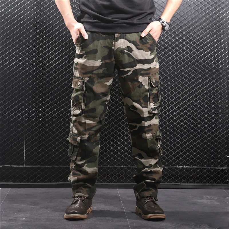 Outdoor sports Camping Hiking Climbing fishing Camouflage pants Durable men's slacks Tactical hunting tracksuit pants