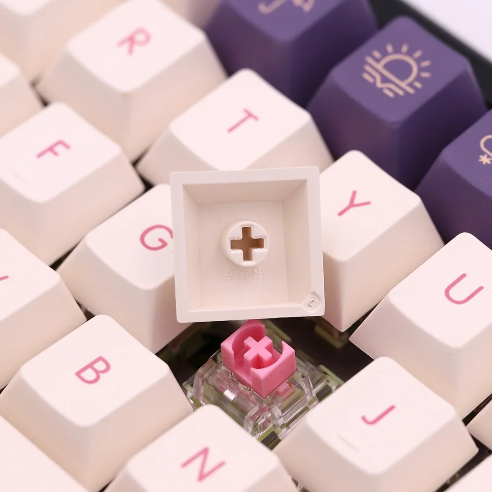 143 Smoke Cloud Keycap Cherry Profile Dye Sub Dik Pbt 5 Zijden Keycap Set Voor Ansi 104 Tkl Gk61 96 75 Gmmk Ncr80 Mx Toetsenbord