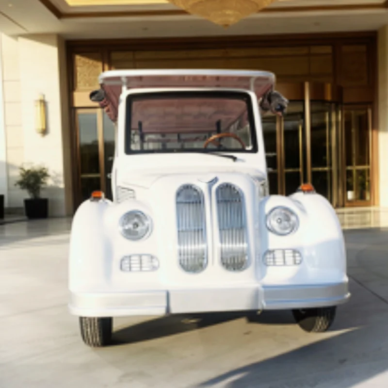 

Wholesale Electric Antique Tour Bus 5KW Motor 72V Lithium Club Practical Sightseeing Bus For Wedding For Scenic Tours & Courses