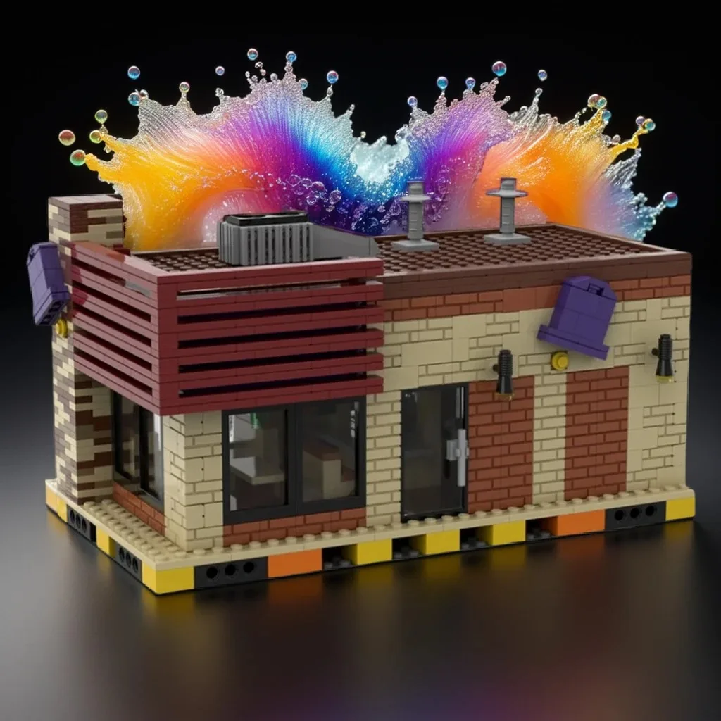

1184 шт. Taco Bell MOC, модель ресторана быстрого питания, образовательные строительные блоки, подарок