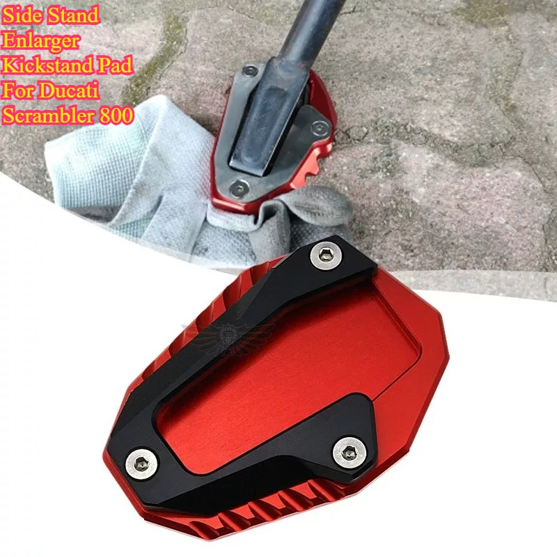 Motorcycle Side Stand Enlarger Kickstand Pad Support Extension For Ducati Scrambler 800 Modification Accessories