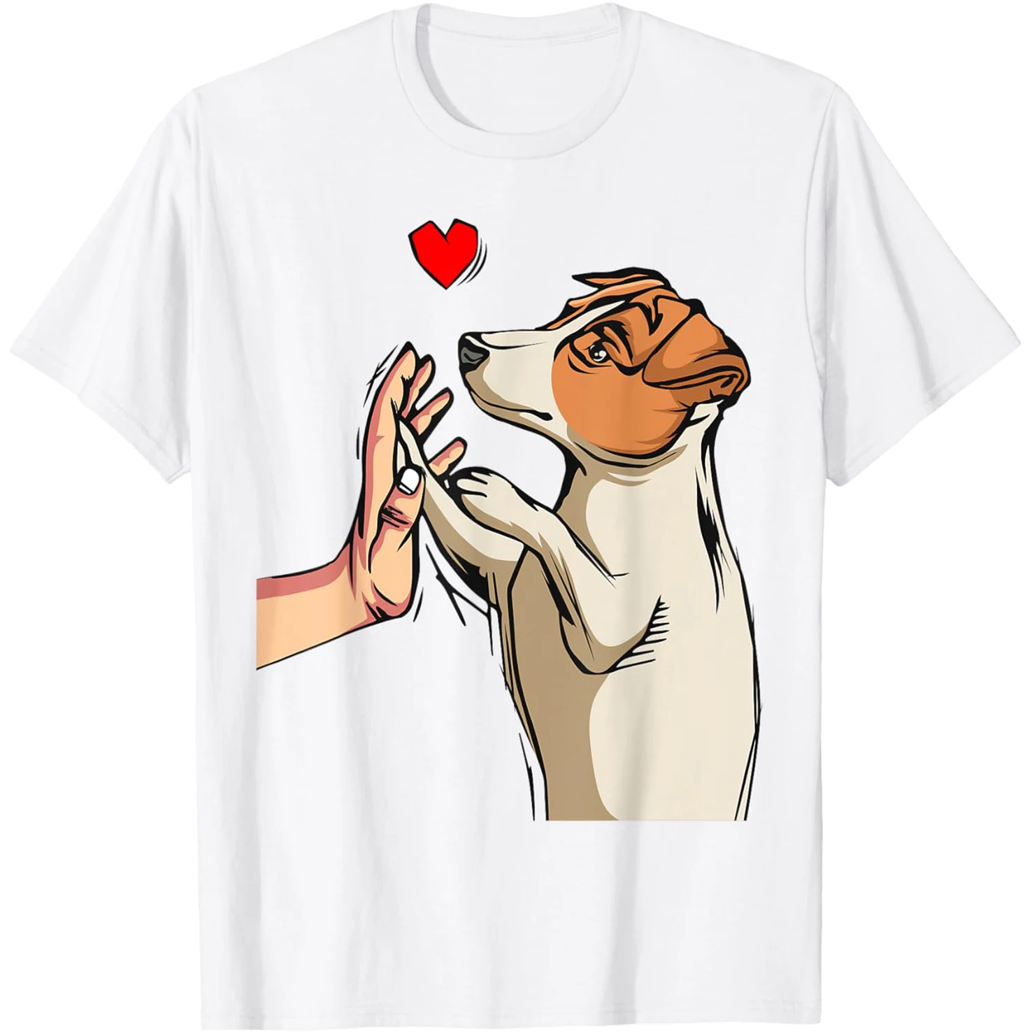 Fun Jack Russell Terrier Dog Lover Gift Idea: Creative and Humorous Street Style Short-sleeved T-shirt.women Clothing Fashion