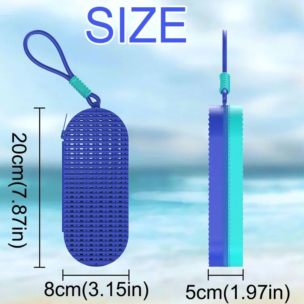 Silicone Swimming Goggles Case Portable Breathable Glasses Storage Box Anti-Scratch Zipper Glasses Protection Box