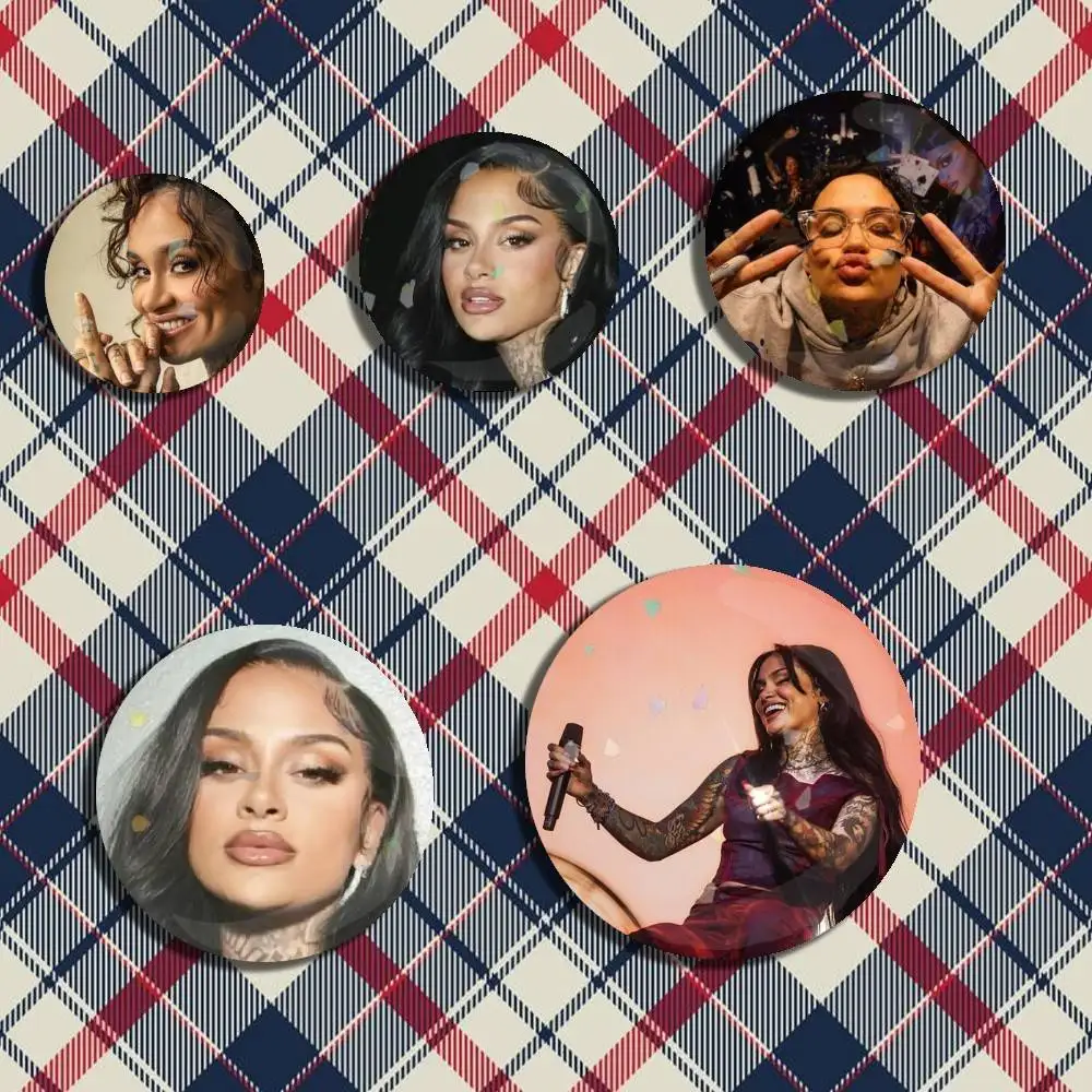 

K-kehlani Singer Badge Stage Brooches on Backpack Clothes Handmade Round Enamel Pins for Jewelry Gift Bag Accessory