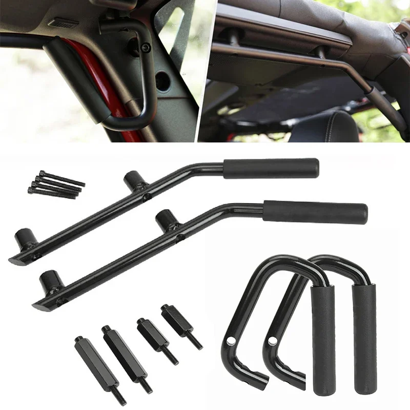 Haltegriffe vorne und hinten, Haltegriffe aus Aluminiumlegierung für Jeep Wrangler JK, 2/4 Türen 2007–2017, Sicherheitsgriffe für den Innenbereich auf dem Dach