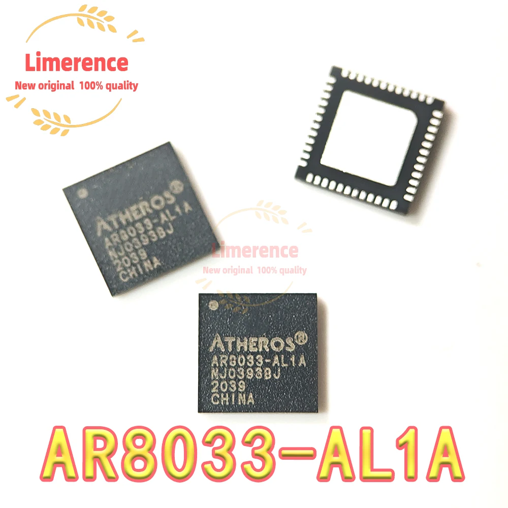 1PCS  AR8033-AL1A QFN48 AR8033-AL1B Chip ATHEROS series AR8033 Ethernet chip original authentic--HYDD2