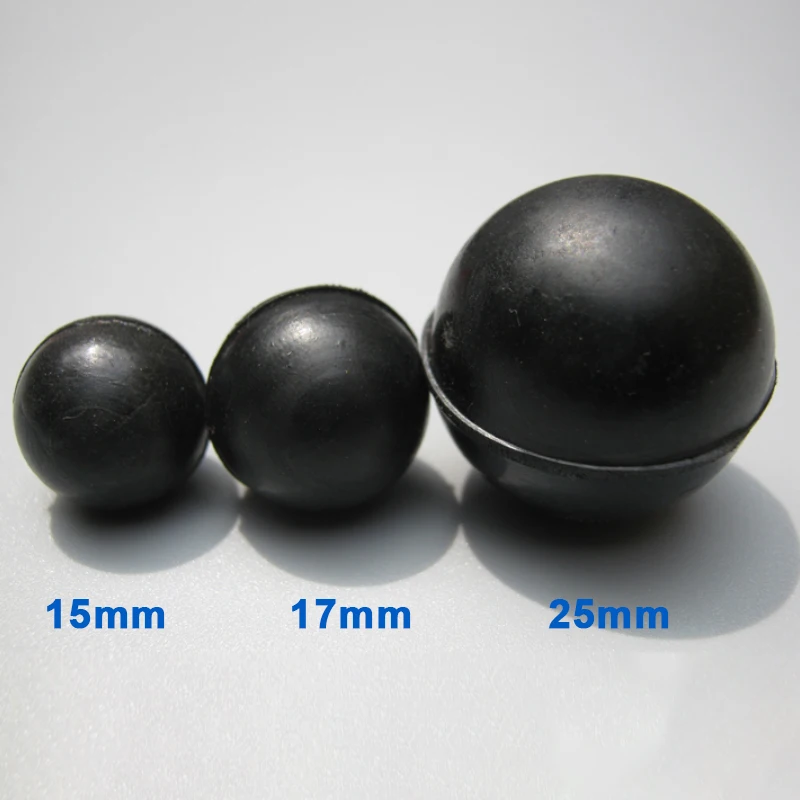 1/2/2.5/3-250mm Solid Black Rubber Ball Wear Resistant Shockproof Elastic Round Rubber Sphere Industrial Mechanical Accessories
