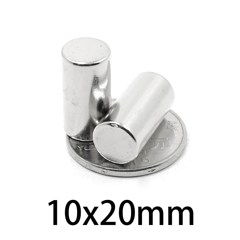 10x20mm Round Magnet 10mm X 20mm Super Strong Powerful Magnets For Fridge, DIY, Building, Scientific, Craft, Education 10*20