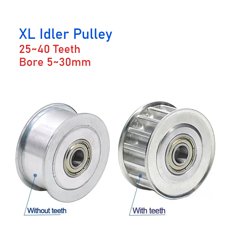1pcs XL Timing Pulley idler pulley AF Type 25/30/32/35/36/40 Teeth Bore 5mm~30mm for XL Belt Width 10mm