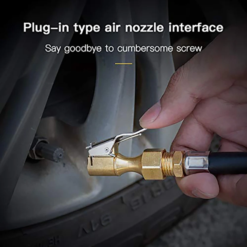 LCD Tire Pressure Gauge 200PSI Digital Tire Inflator Meter with LED Light for Motorcycle Car Truck Bicycle