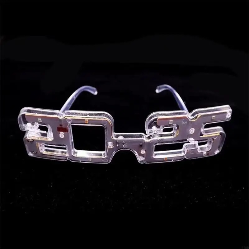 Light up Glasses 2025 New Year Party Eyeglasses Eyewears Photography Props for New Years Party Graduation Ceremony