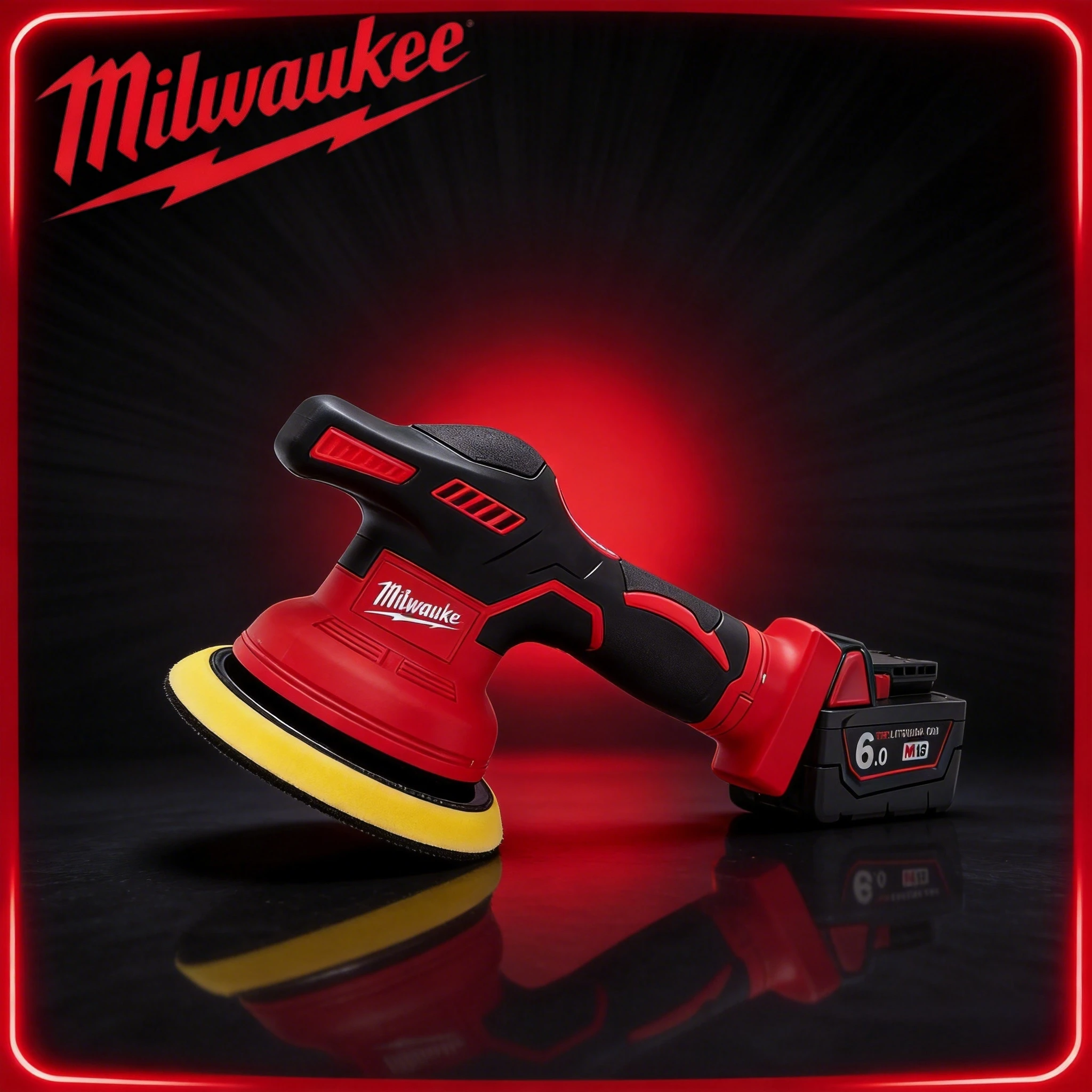 Milwaukee New Cordless Polisher 8 Gears Digital Display Electric Polisher Auto Car Waxing Polishing Machine,For M18 18V Battery